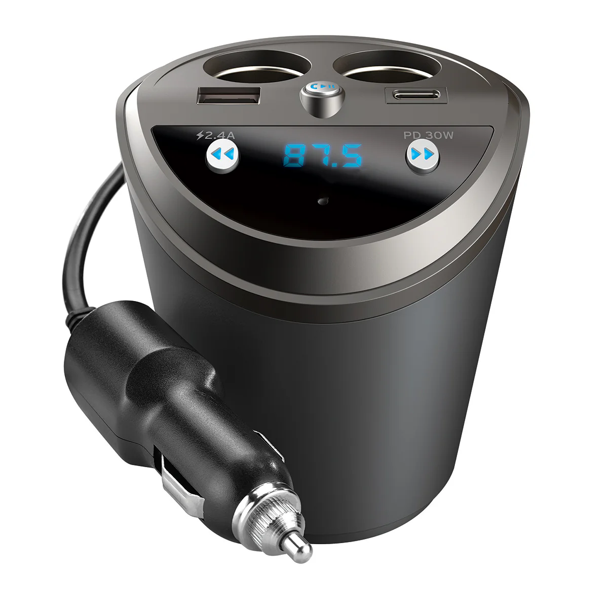 Cupholder Power Station and Bluetooth Transmitter