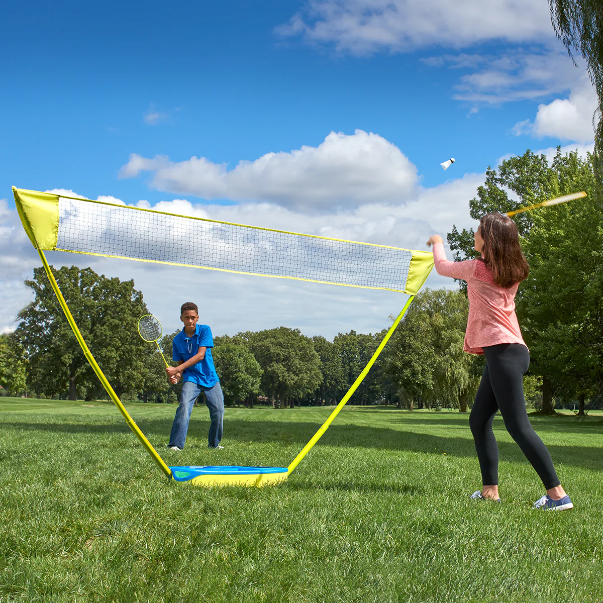 Portable Badminton with LED Birdies by Sharper Image