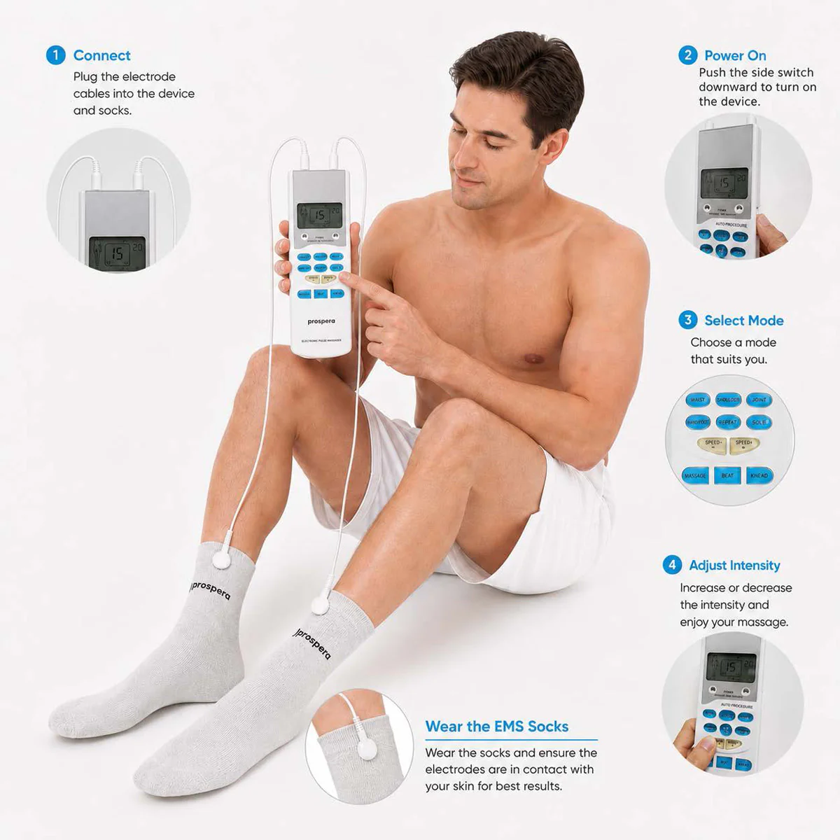 TENS Electronic Pulse Massager Socks - Image 2